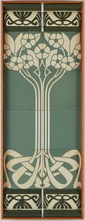 Pair of Villeroy & Boch Art Nouveau Tiles