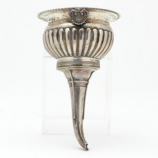 English Sterling Wine Funnel 19th c.