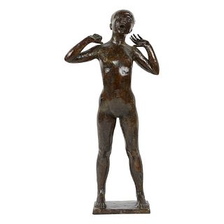 Coquillay Bronze Sculpture Yawning Nude
