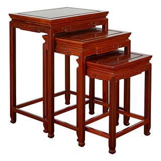 Set 3 Chinese Hardwood Nesting Tables