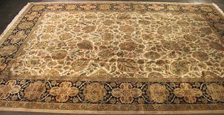 HAND KNOTTED BROWN JAIPUS INDIA RUG