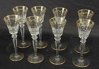 SET OF EIGHT "ST. LOUIS" CHAMPAGNE FLUTES