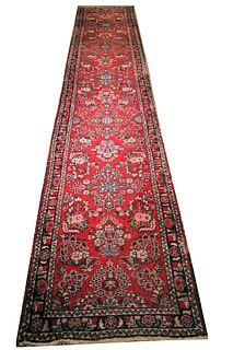 ANTIQUE HAND KNOTTED MASHAD RUNNER