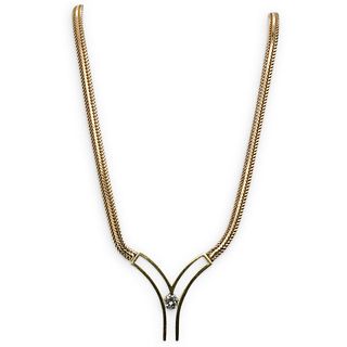 Jose Hess Designer 14K Gold & Diamond Necklace