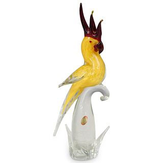 Murano Art Glass Yellow Parrot Figurine