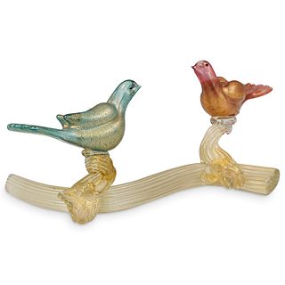 Murano Art Glass Dove Birds Figurine