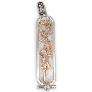 Sterling Silver and Gold Egyptian Pendant