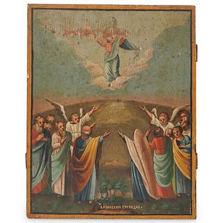 Russian "The Ascension of Jesus" Icon Painting