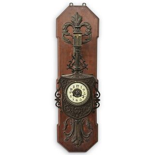 Antique Japy Freres Wall Clock Movement