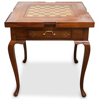 Regency Style Brass Inlaid Rosewood Game Table