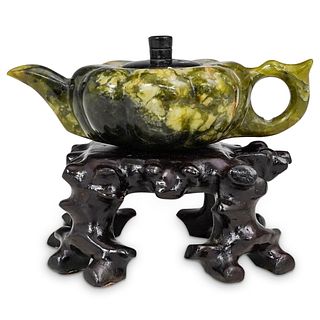 Chinese Spinach Jade Teapot