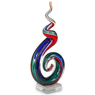 Murano Glass Spiral Sculpture