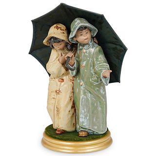 Lladro "Under The Rain" Porcelain Figurine