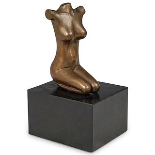 Mid Century Nude Bronze Sculpture