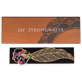 Jay Strongwater Enameled Rose Letter Opener