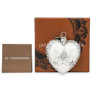 Jay Strongwater Enameled Heart Christmas Ornament
