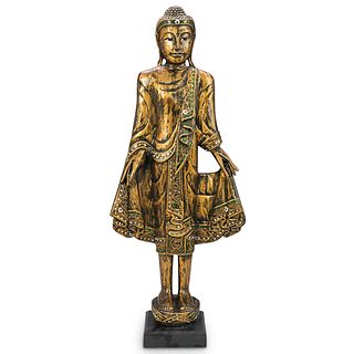 Gilt Wood Carved Buddhist Goddess