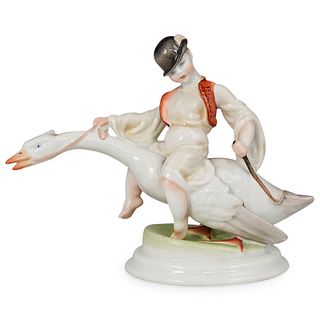 Large Herend Porcelain Figurine