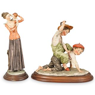 (2 Pc) Giuseppe Armani Capodimonte Porcelain Figurines