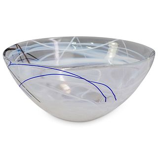 Large Kosta Boda Swirl Glass Bowl