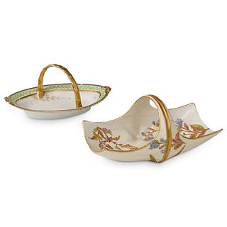 (2 Pc) Porcelain Handled Baskets