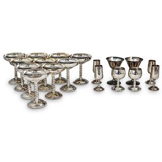 (18 Pc) Silver Plated Goblets Grouping Set