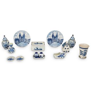 (12 Pc) Blue Delft Porcelain Grouping Set