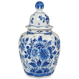 Blue Delft Porcelain Lidded Jar