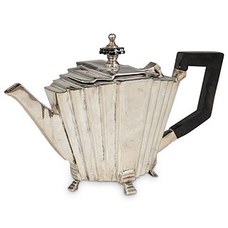 Silver-Plated Art Deco Tea Kettle