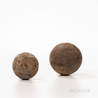Two 18th Century Cannon Balls