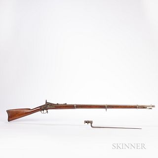 U.S. Model 1866 Springfield Second Allin Conversion Trapdoor Rifle and Bayonet