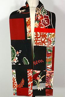 Red and Black and Wheel Scarf