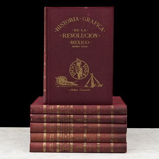 Casasola, Gustavo. Historia Gráfica de la Revolución. México: Archivo Casasola, 1900-1954. Segunda edición. Pzs: 6.