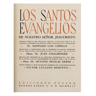 Copello, Santiago Luis. Los Santos Evangelios. Buenos Aires: Ediciones Peuser, 1944.