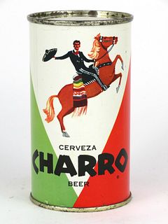 1954 Cerveza Charro Beer Flat Top Can Houston Texas 49-21