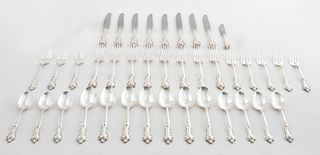 Delacourt By Lunt Sterling Silver Flatware Svc, 36