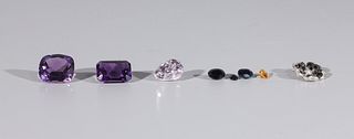 Grouping of Assorted Gems & Diamond Pendant