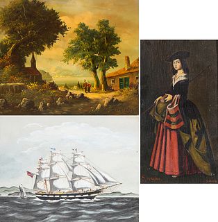 Group of Three Paintings