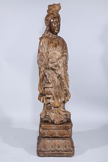 Large Asian Decorative Metal Statue