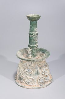 Chinese Archaistic Ceramic Candlestick