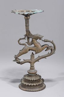 Antique Indian Bronze Pedestal