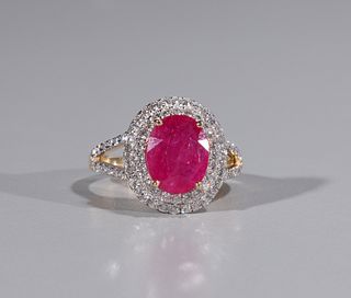 Ruby & Diamond 14k Gold Ring
