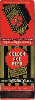 1934 Golden Age Beer 111mm long PA-FERN-1 Features the cone top can