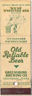 1933 Old Reliable Beer PA-GREENS-1 