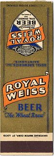 1934 Royal Weiss Beer MO-ROYAL-1 Old German Type