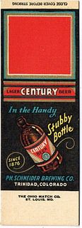 1936 Century Beer (Sample) 115mm long CO-SCH-2 No Advertising