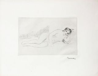 Pierre-Auguste Renoir - Femme Nue Couchee Tournee a Droite