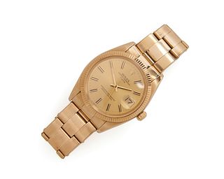ROLEX 14K Gold 'Oyster Perpetual Date' Wristwatch