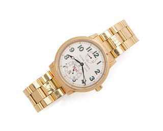 ULYSSE NARDIN 18K Gold 'Marine Chronometer' Wristwatch