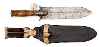 U.S. Model 1880 Iron Guard Hunting Knife with Varney Scabbard 